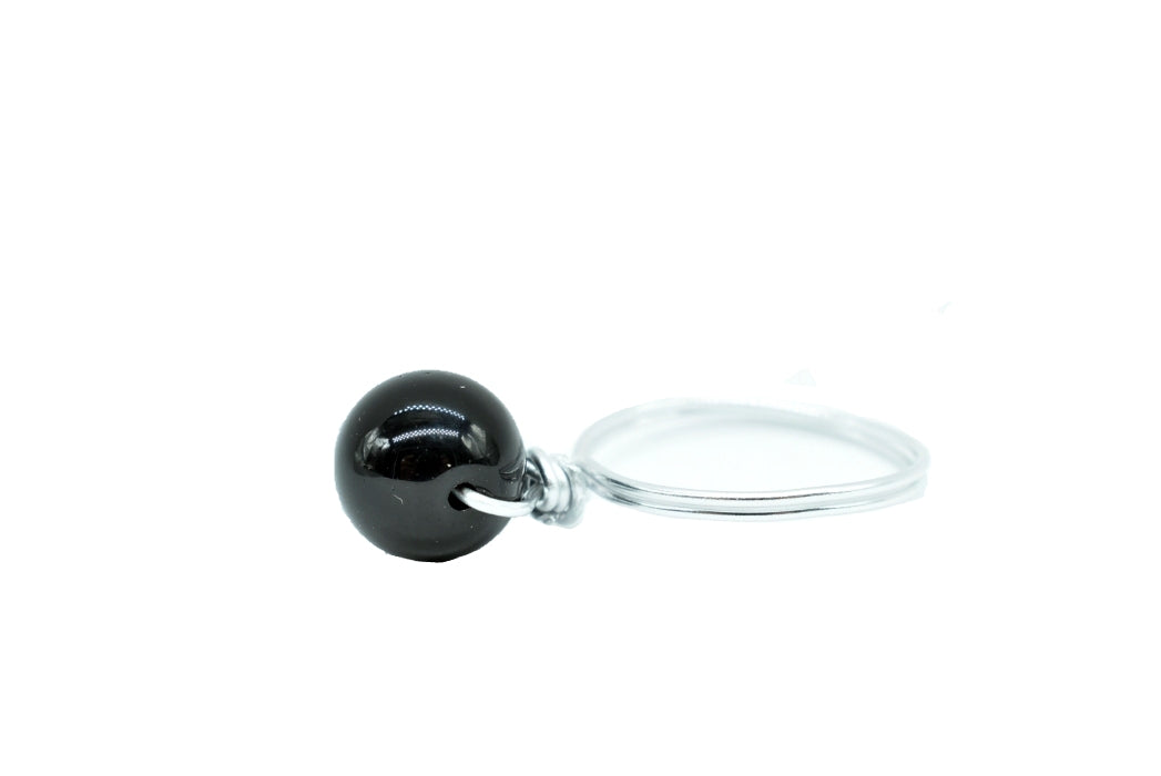 Ring with Black Agate Pearl