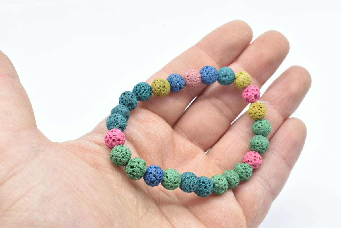 Bracelet with Lava Tinta of various colors Elasticized