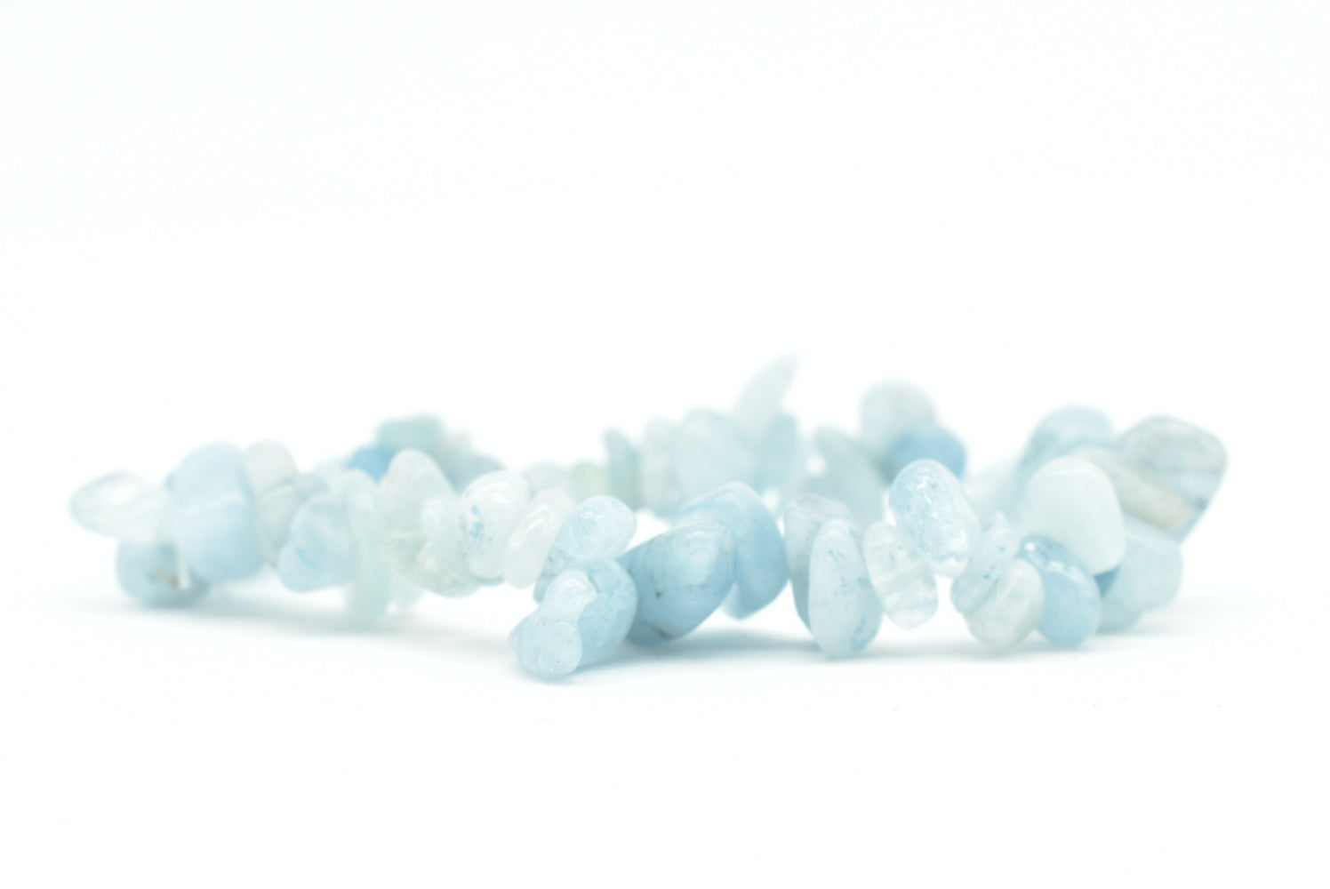 Stretch Aquamarine stones bracelet