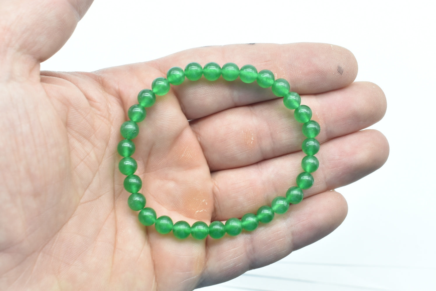 Dyed Stretch Malaysian Jade Bracelet