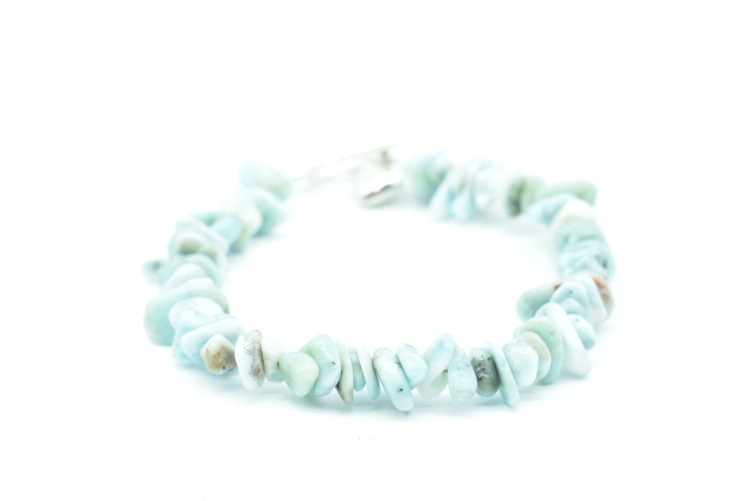 Larimar Stones bracelet with brass alloy supports