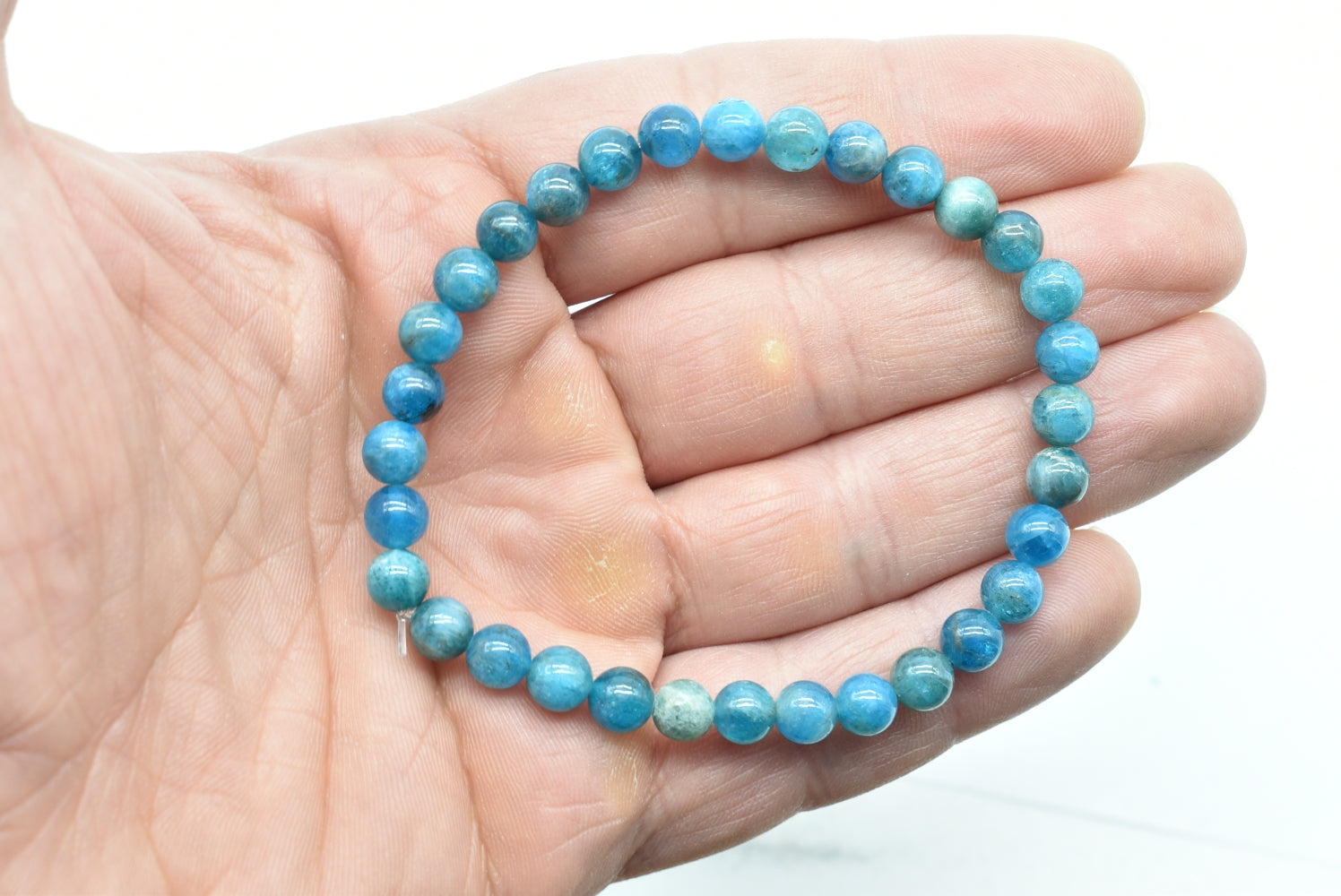 Bracciale Perline di Apatite Elasticizzato