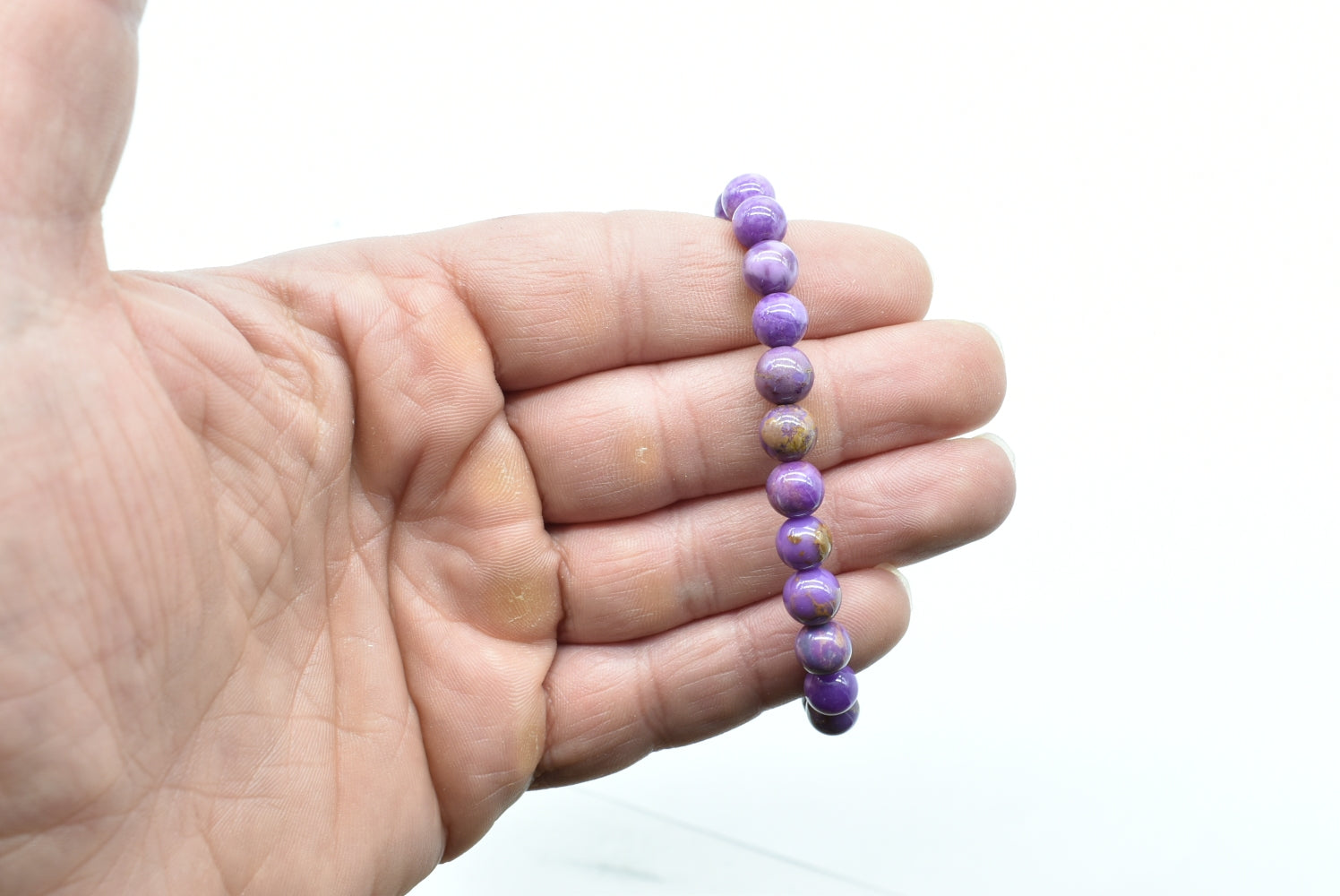 Stretch Lepidolite Beads Bracelet