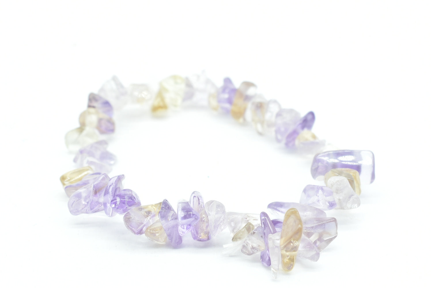 Elasticized Ametrine chips bracelet