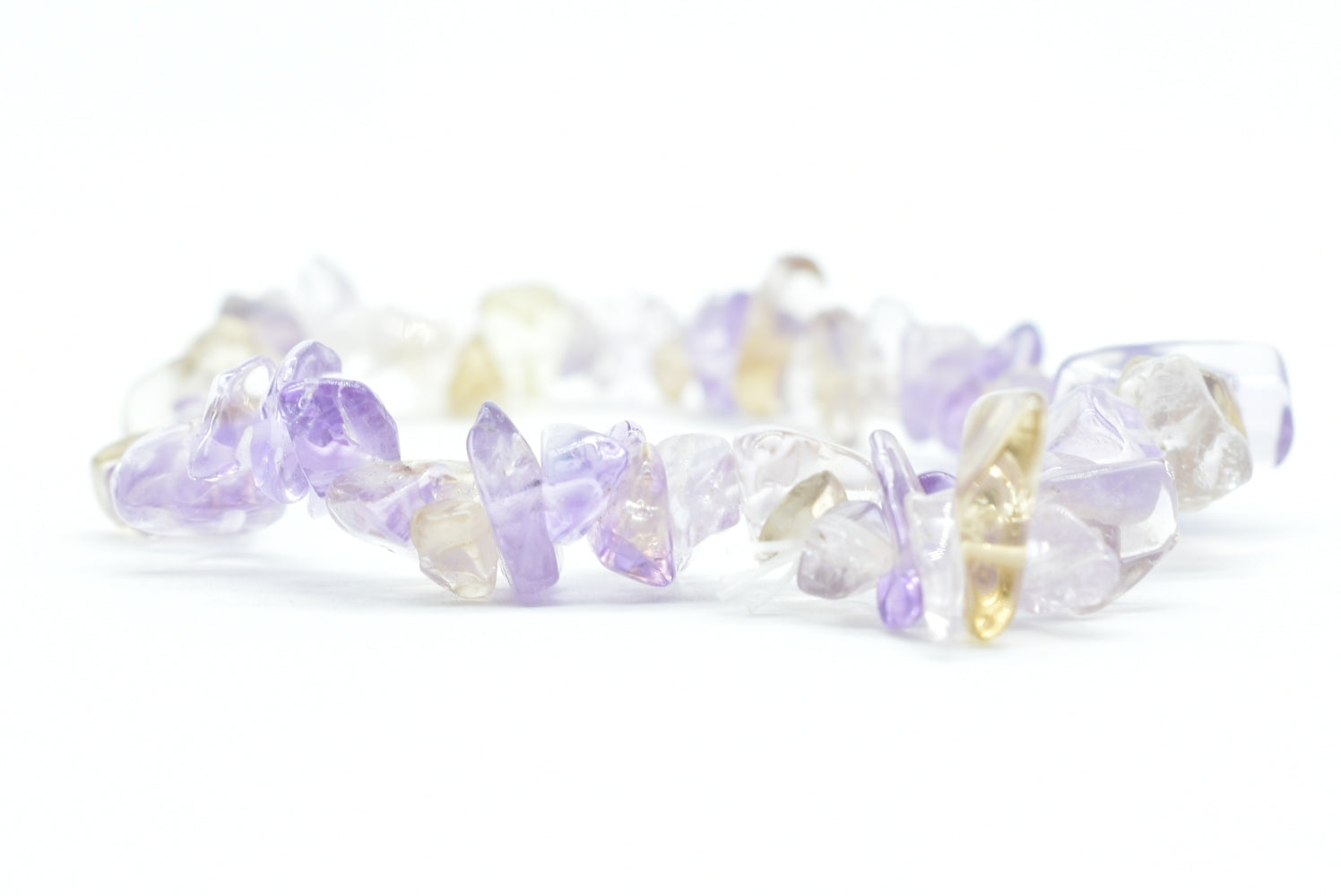 Elasticized Ametrine chips bracelet