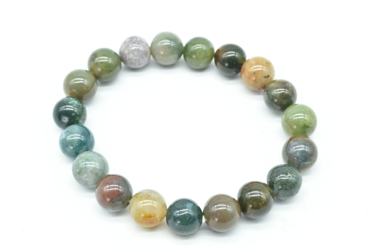 Bracelet with stretch Indian Agate beads