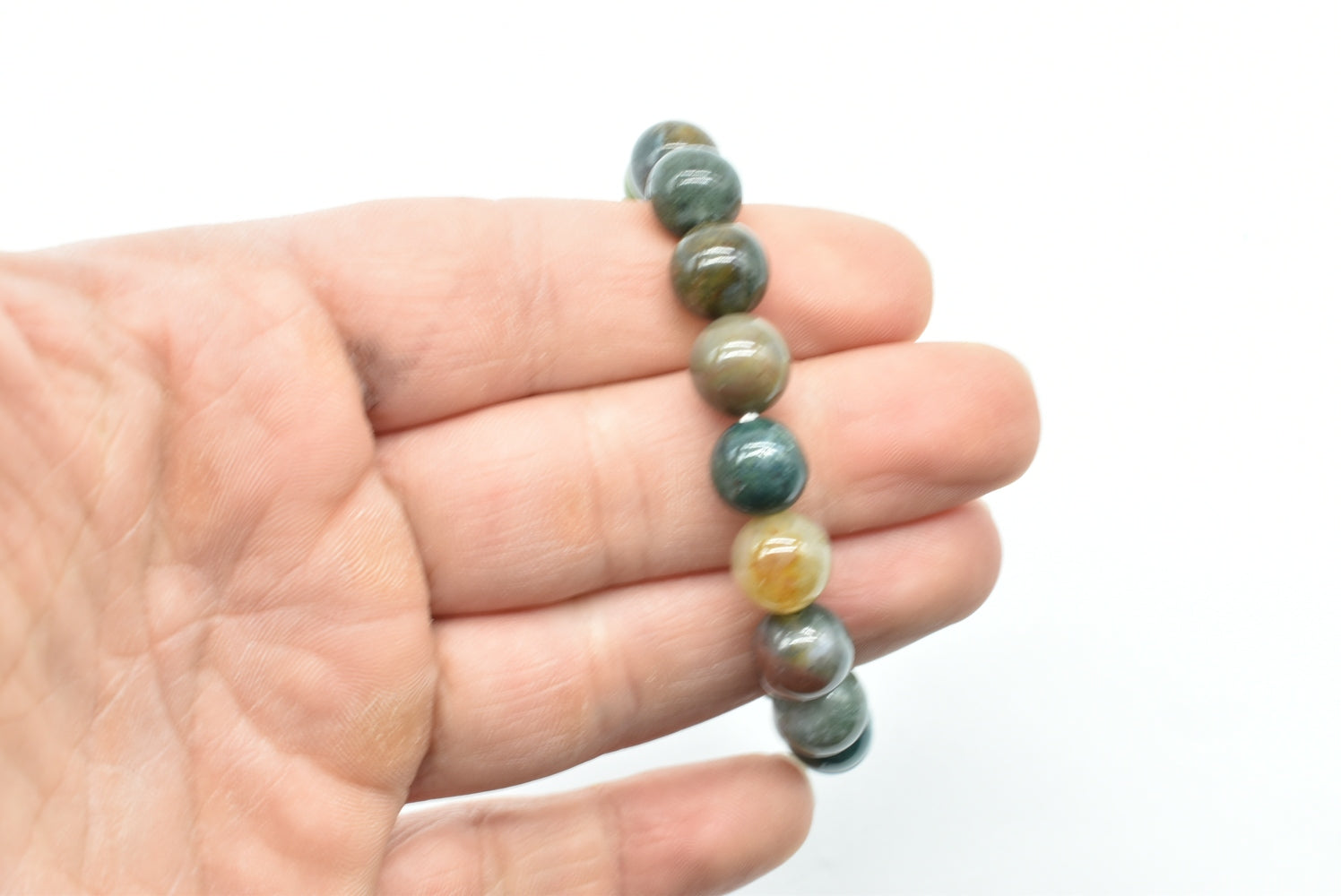 Bracelet with stretch Indian Agate beads