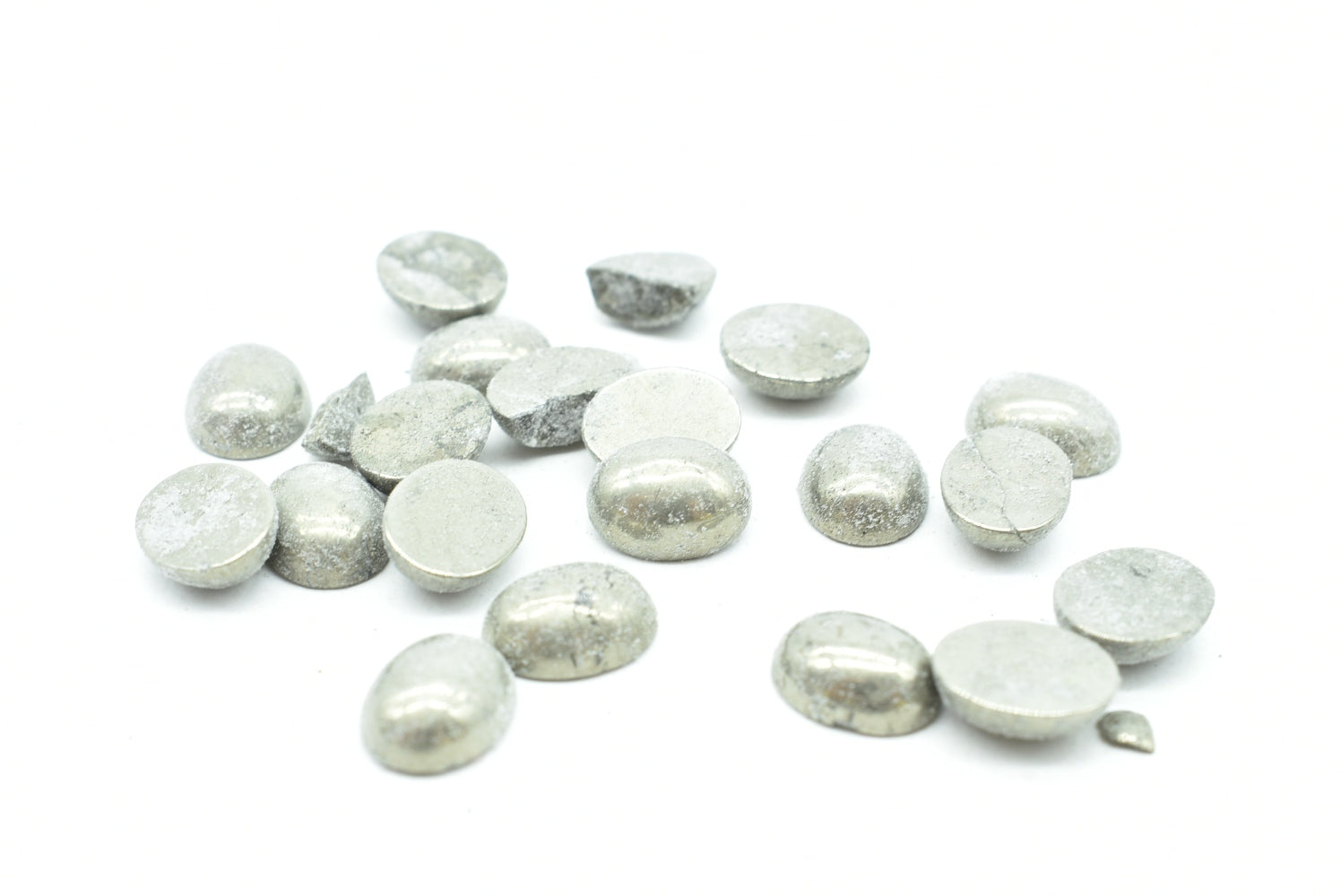 Oval Pyrite Cabochon - 10 mm