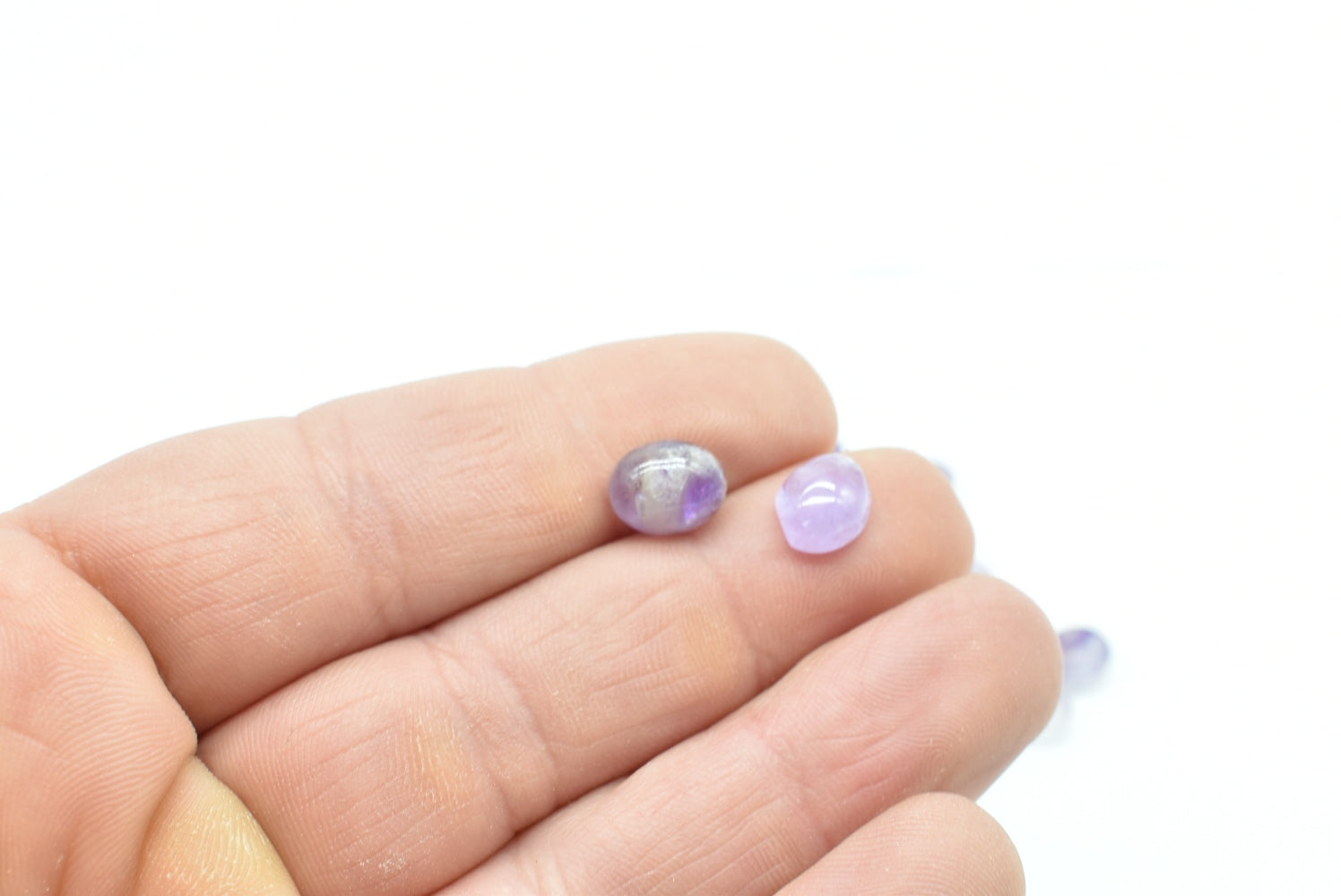 Oval Amethyst Cabochon - 10 mm