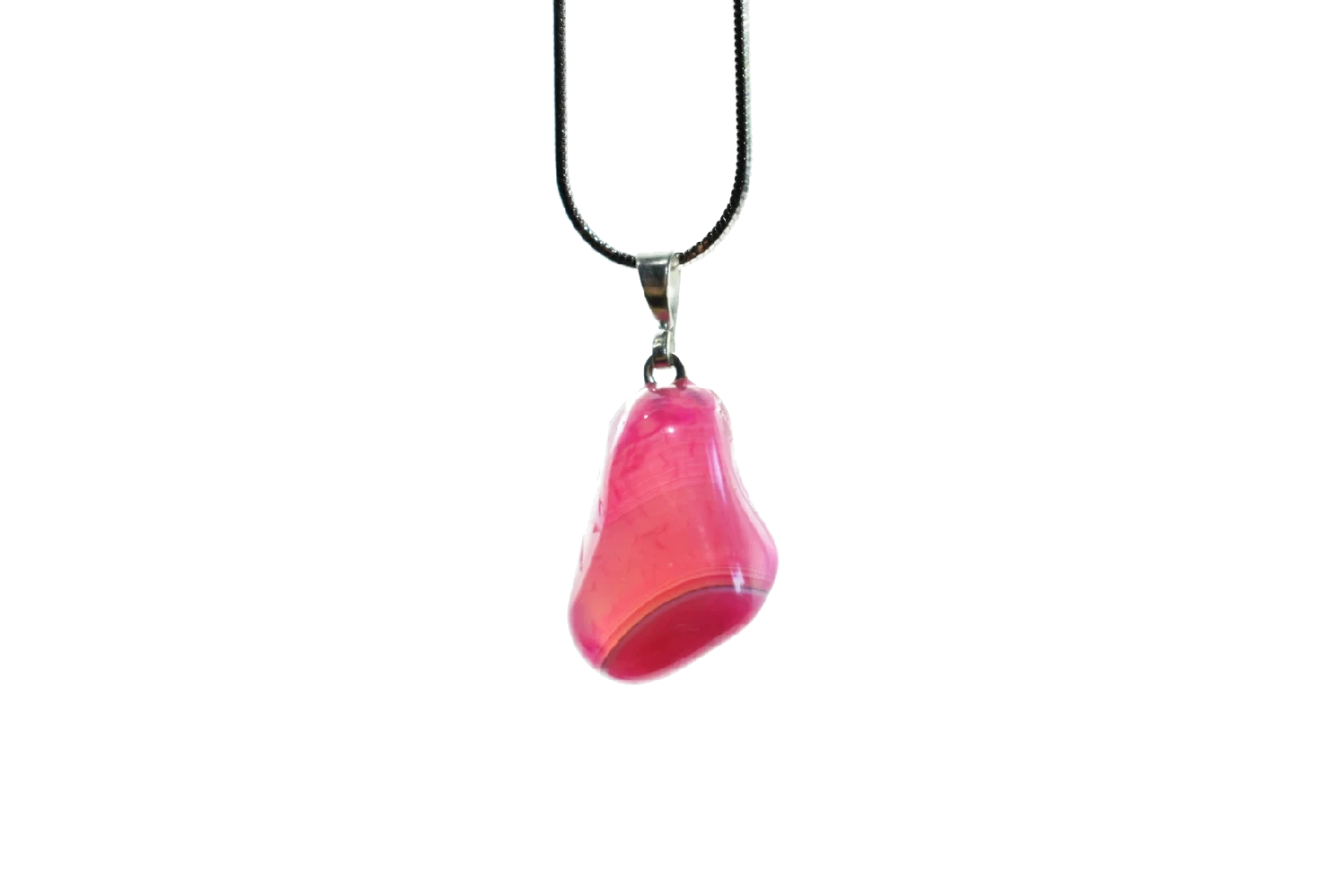 Tumbled Fuchsia Agate Pendant