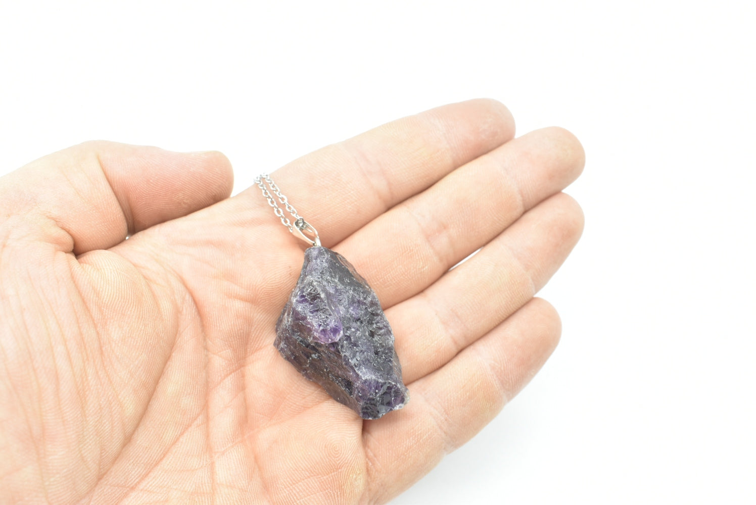 Raw Amethyst Pendant