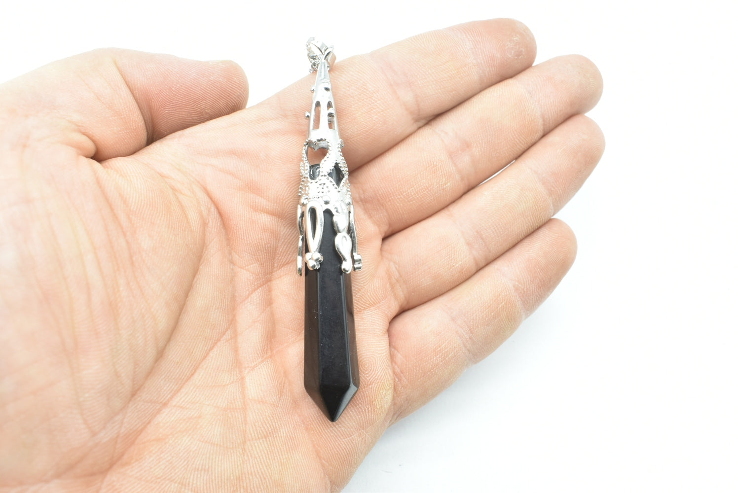 Obsidian Point Pendant