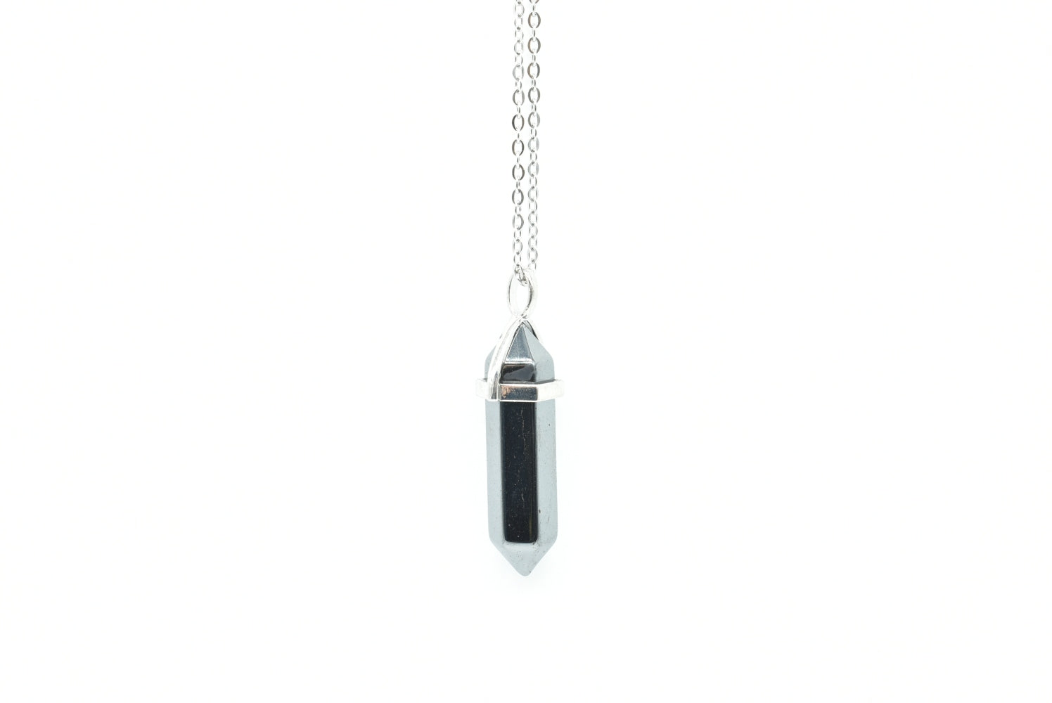 Pendant Biterminated Point of Hematite