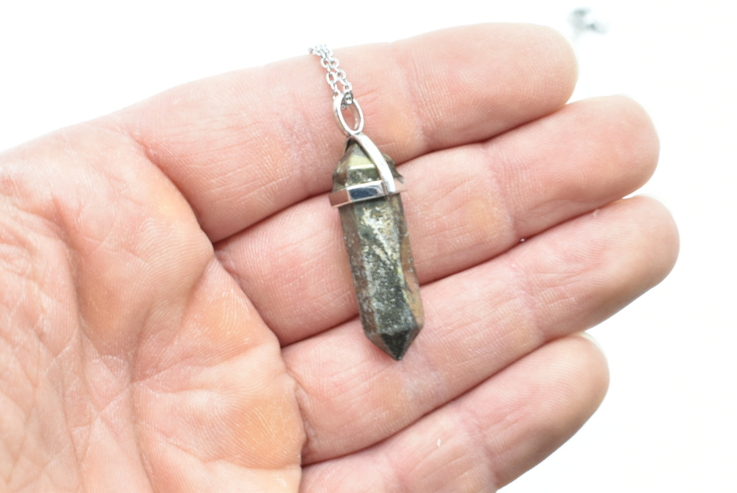 Pyrite Biterminated Point Pendant