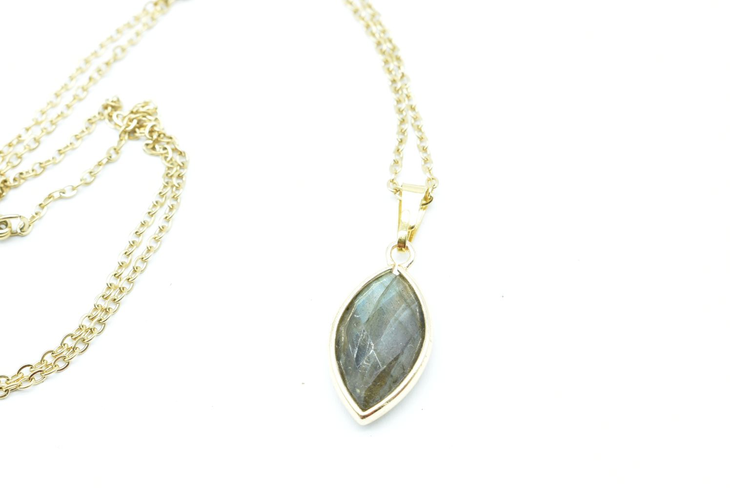 Faceted Labradorite Drop Pendant