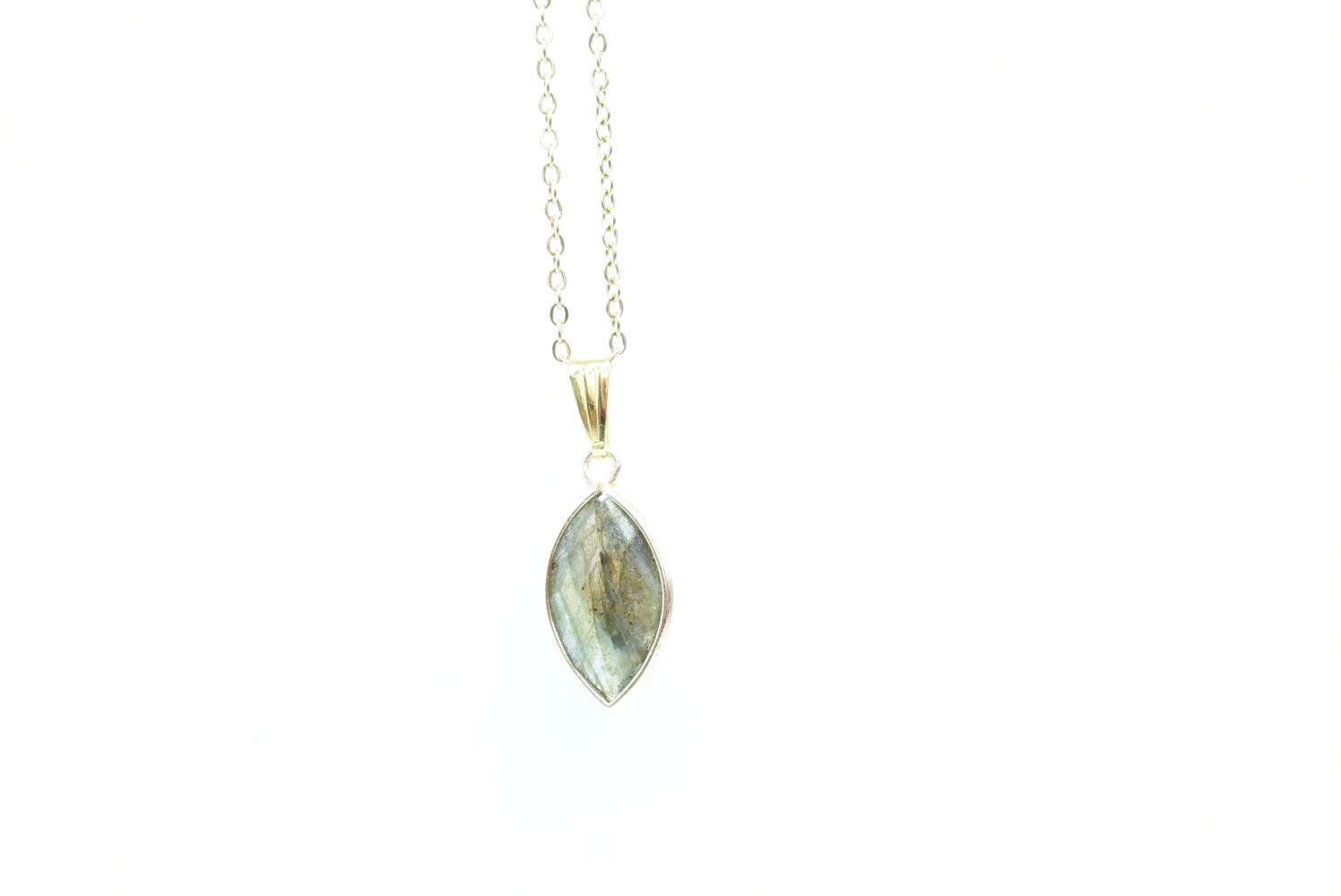 Faceted Labradorite Drop Pendant