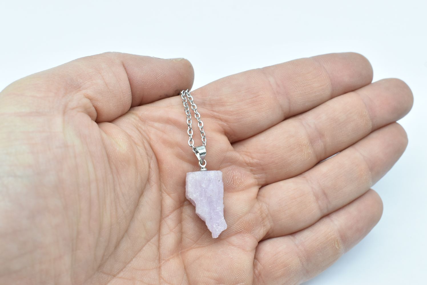 Raw Kunzite Pendant