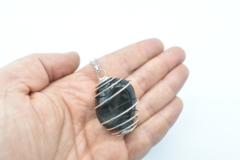 Obsidian Stone Pendant