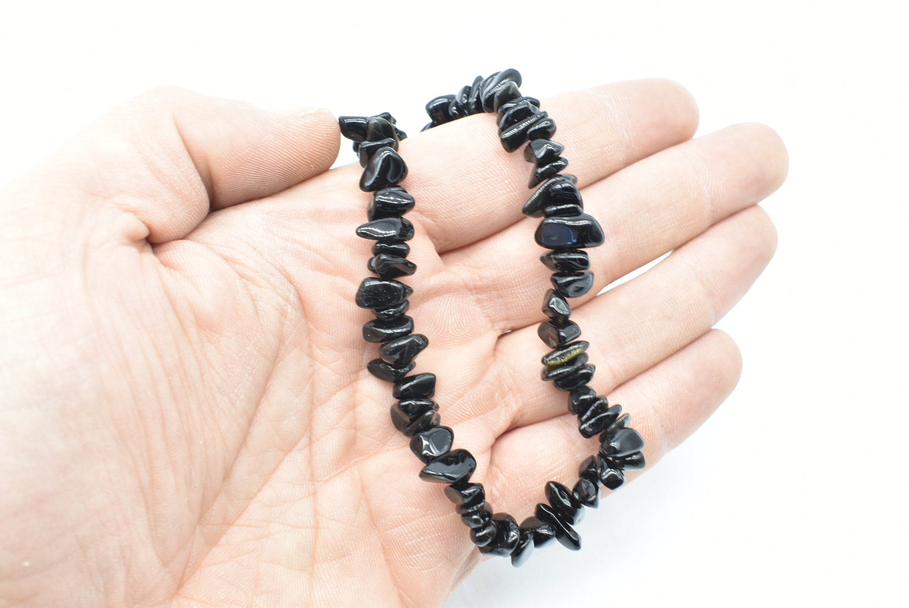 Sheen Obsidian stone necklace