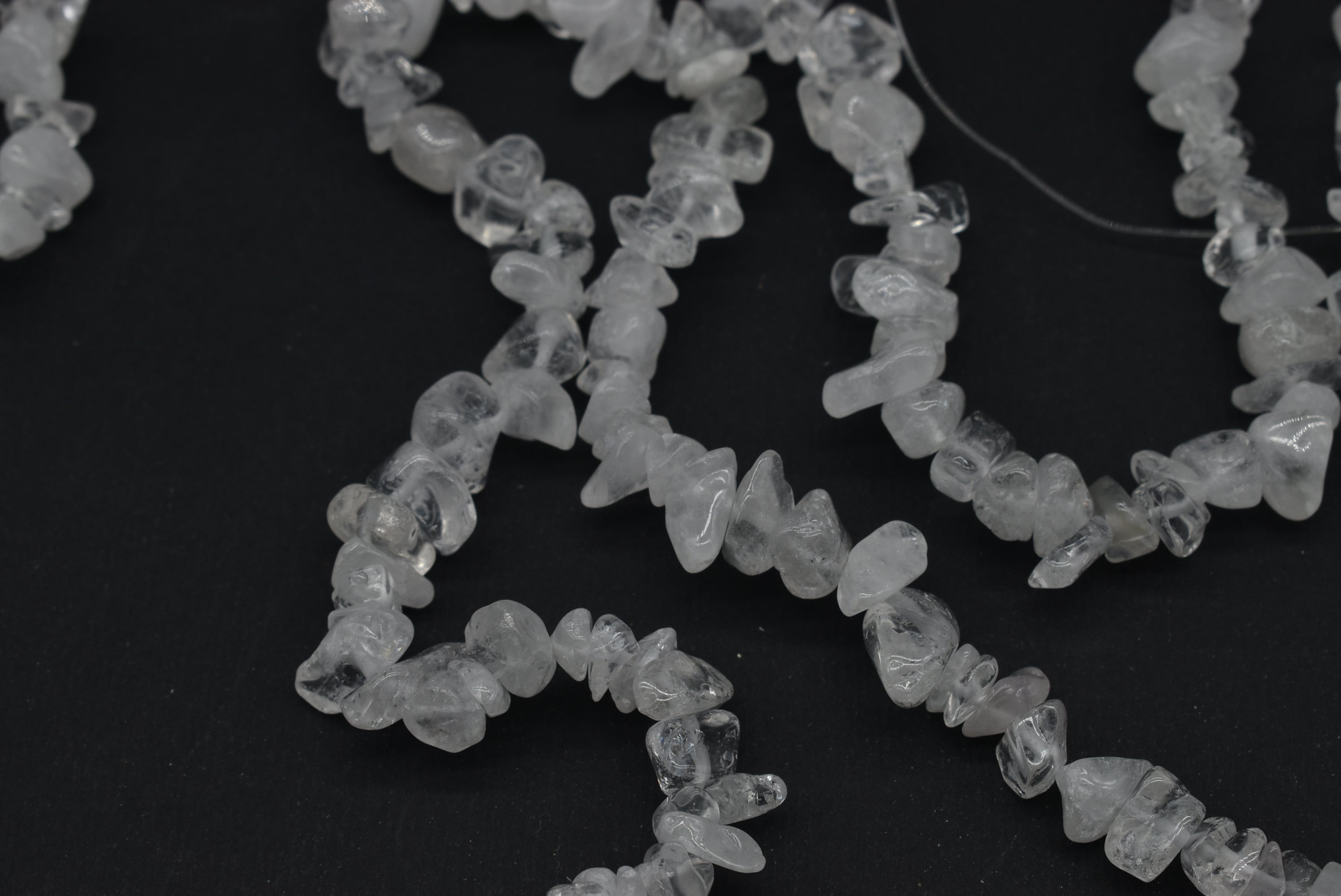 Hyaline quartz stones necklace