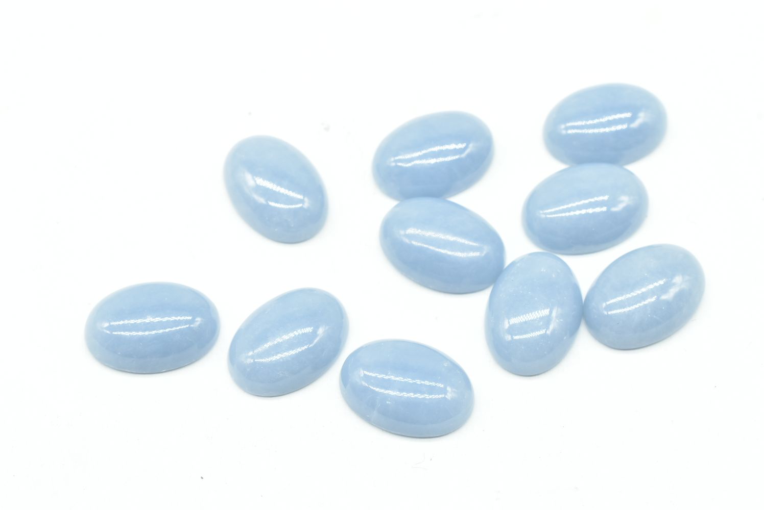 Oval Angelite Cabochon - 10 mm