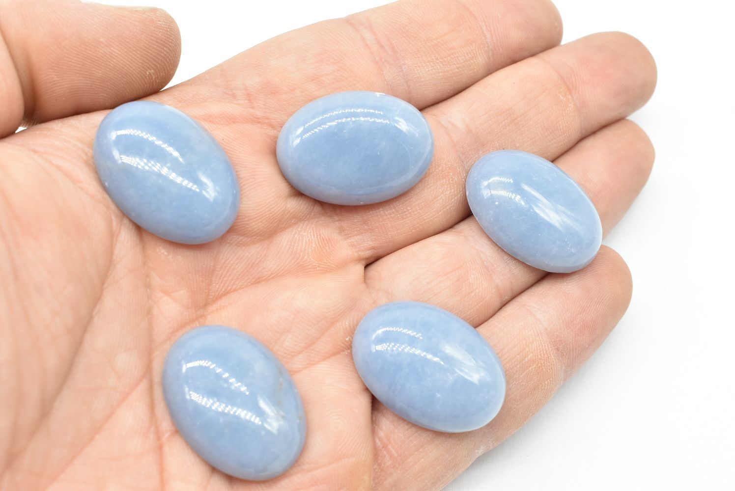 Oval Angelite Cabochon - 25 mm