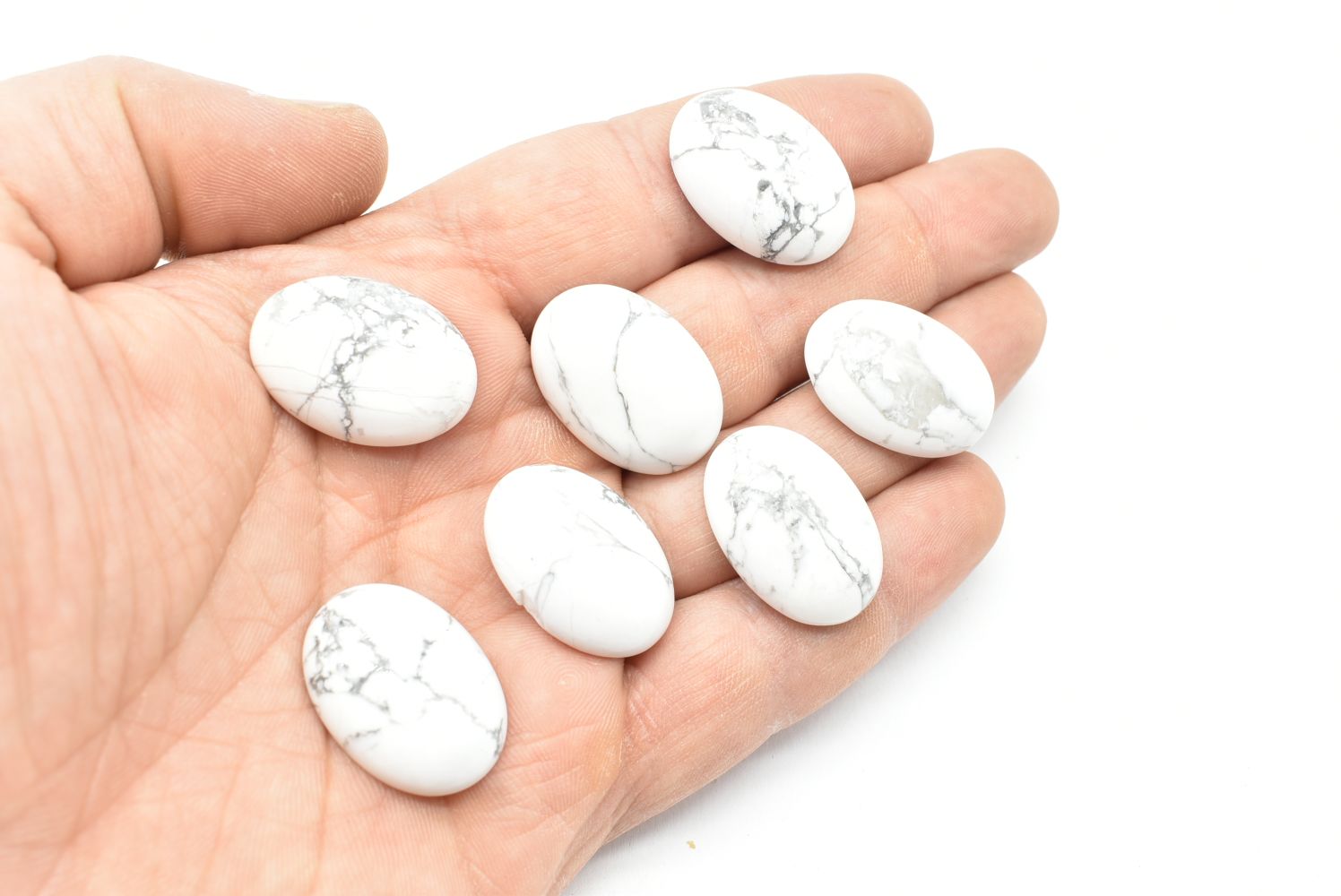 Oval Howlite Cabochon - 25 mm