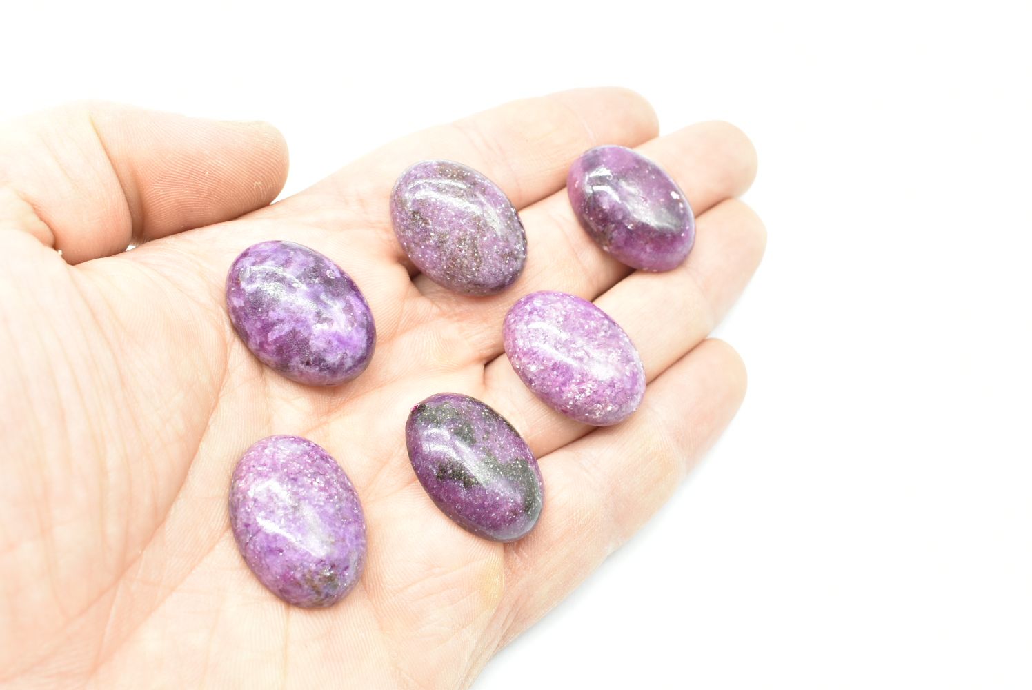 Oval Lepidolite Cabochon - 18 mm