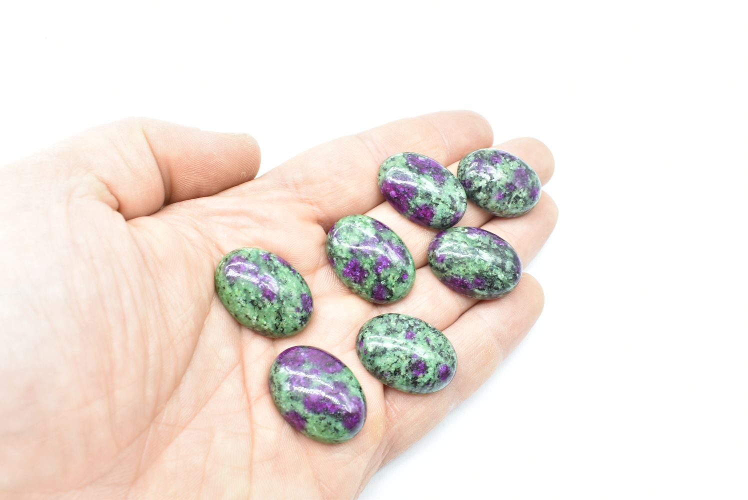 Oval Ruby Zoisite Cabochon - 18 mm