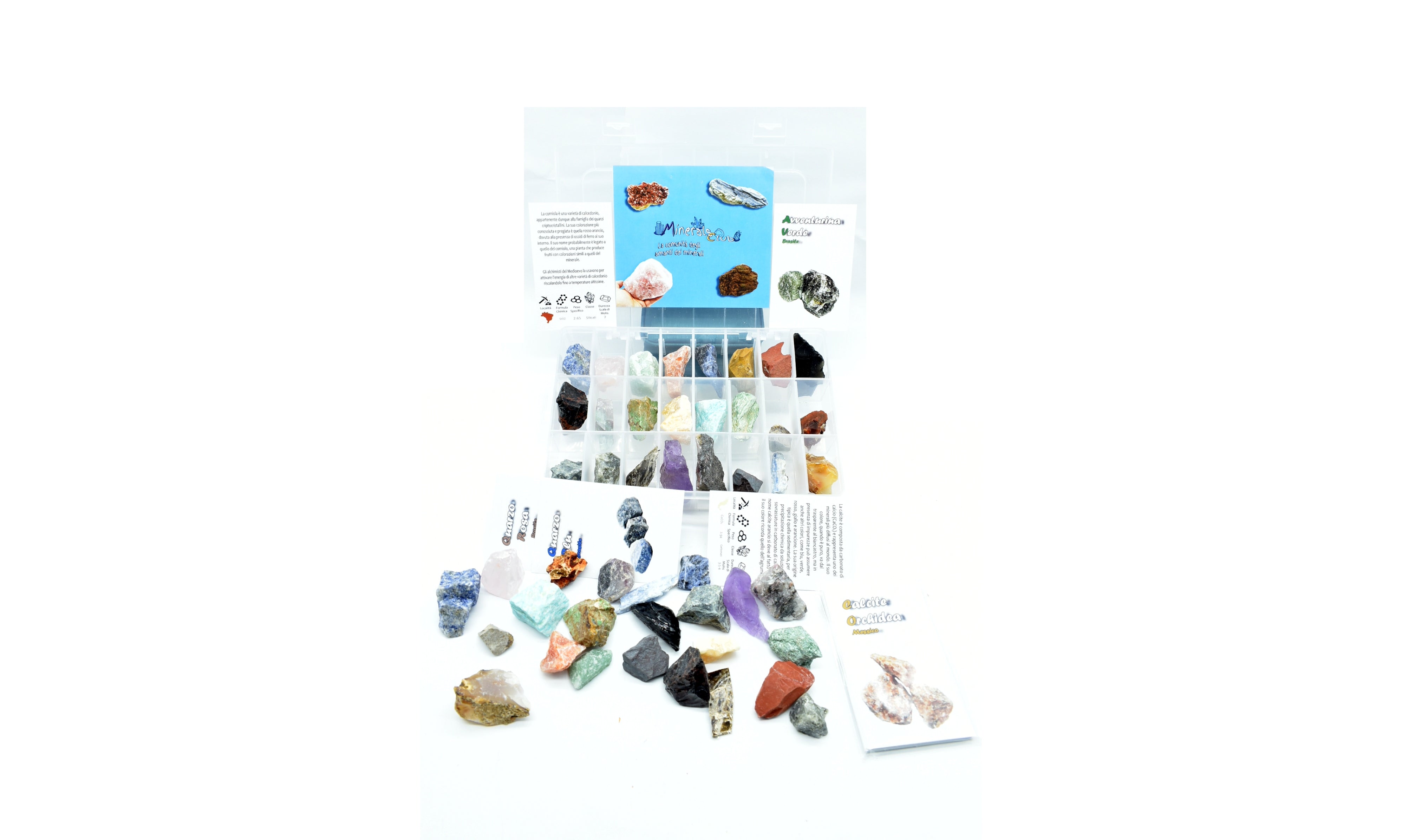 Raw mineral set - 24 pieces