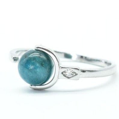 Ring with Apatite stone and 925 silver - Adjustable