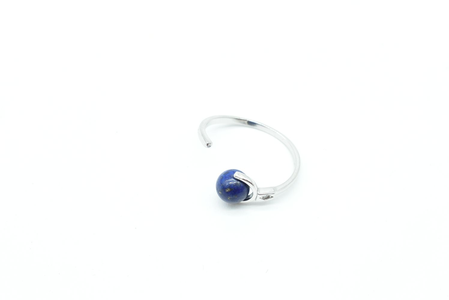 Ring with Lapis lazuli stone and 925 silver - Adjustable