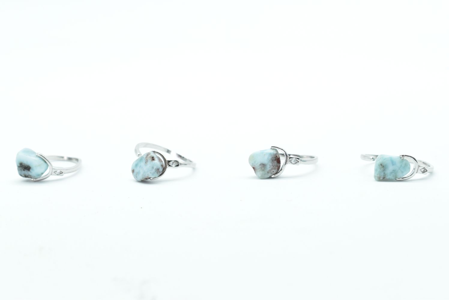 Ring with Larimar stone and 925 silver - Adjustable