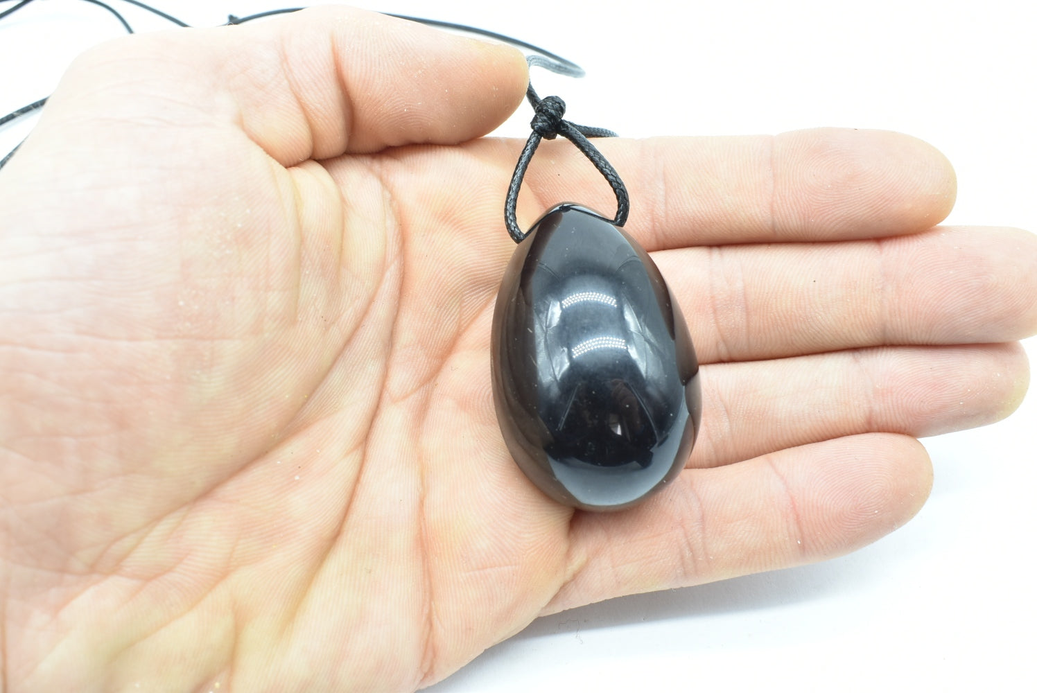 Obsidian Egg Pendant