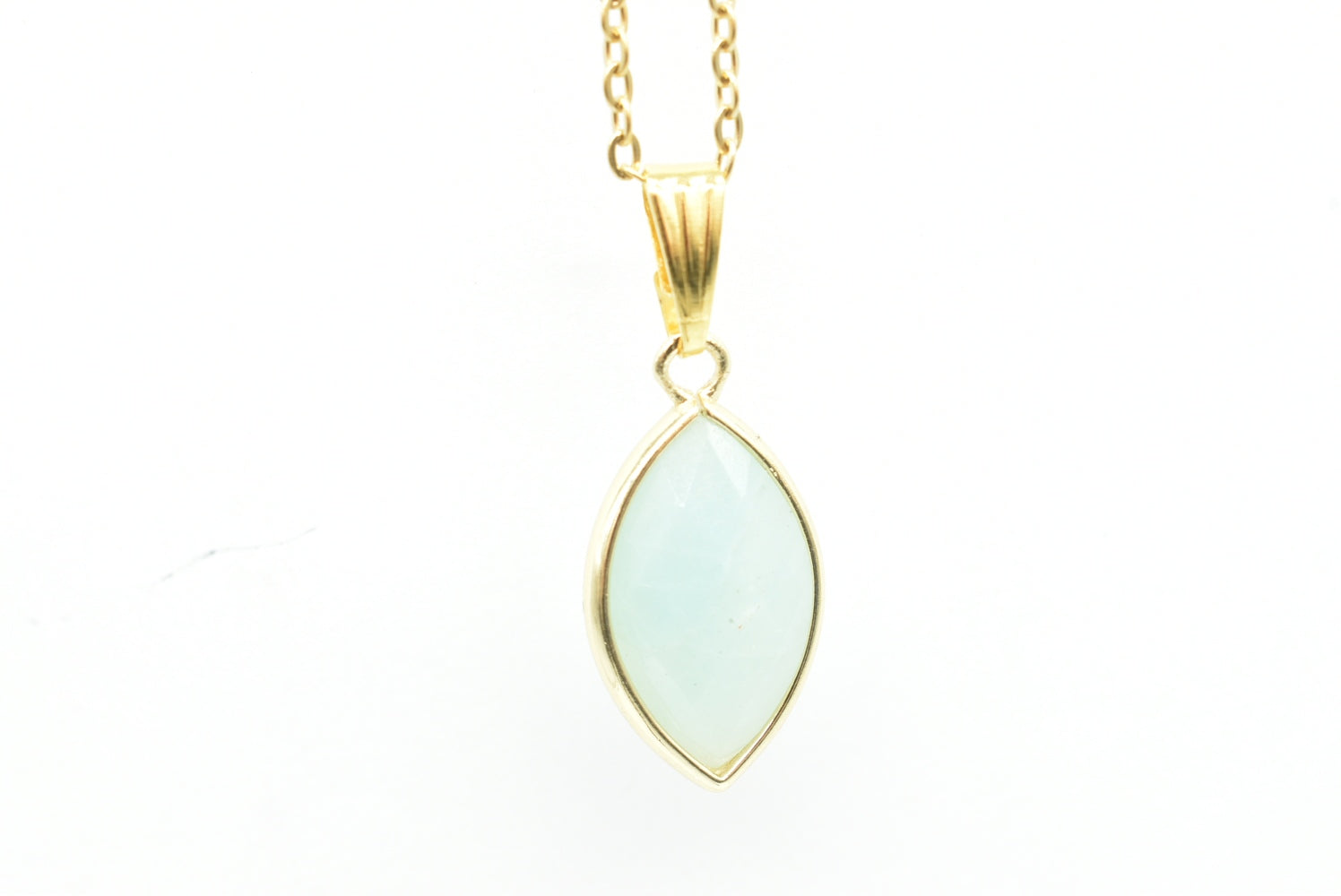 Faceted Amazonite Drop Pendant