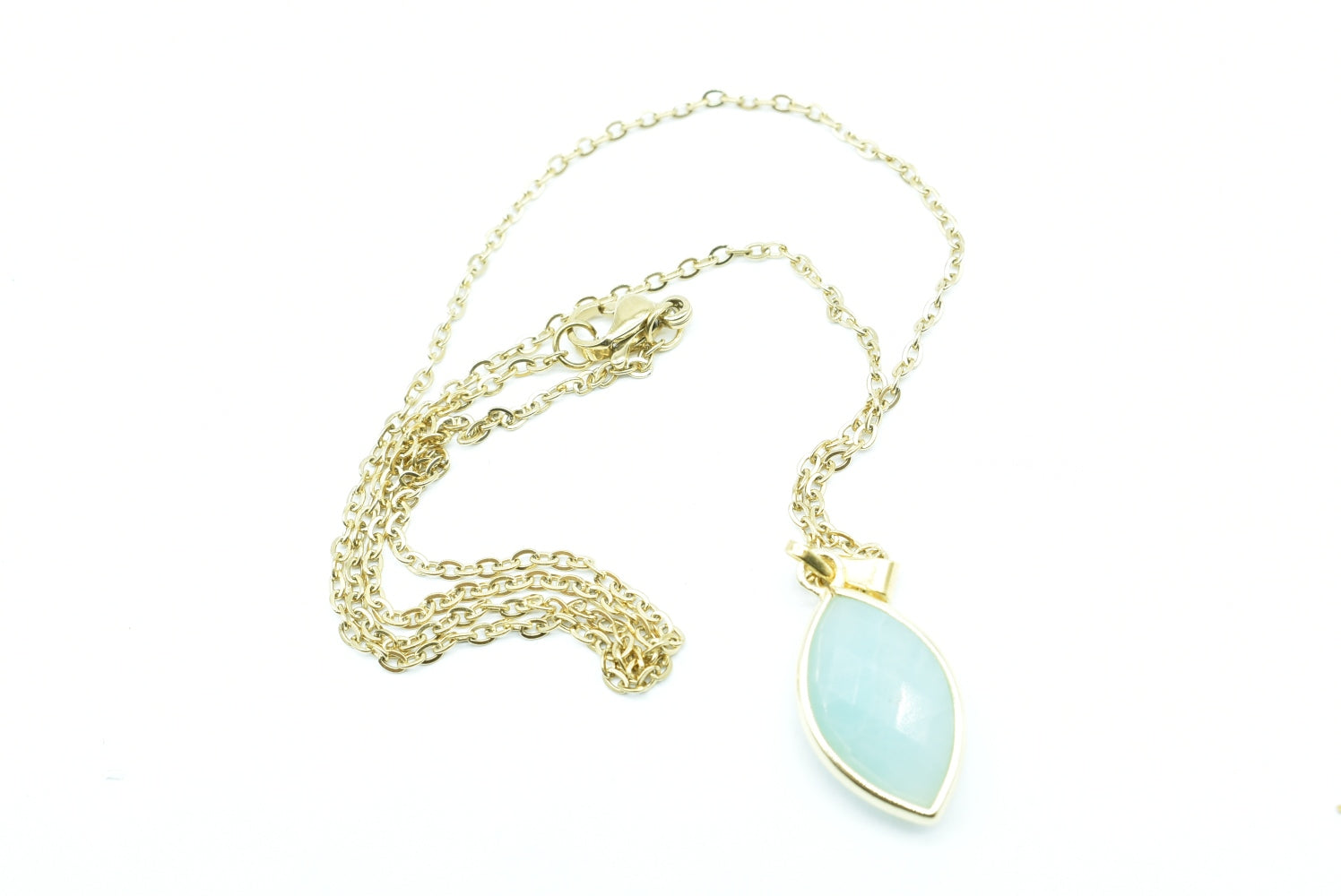 Faceted Amazonite Drop Pendant