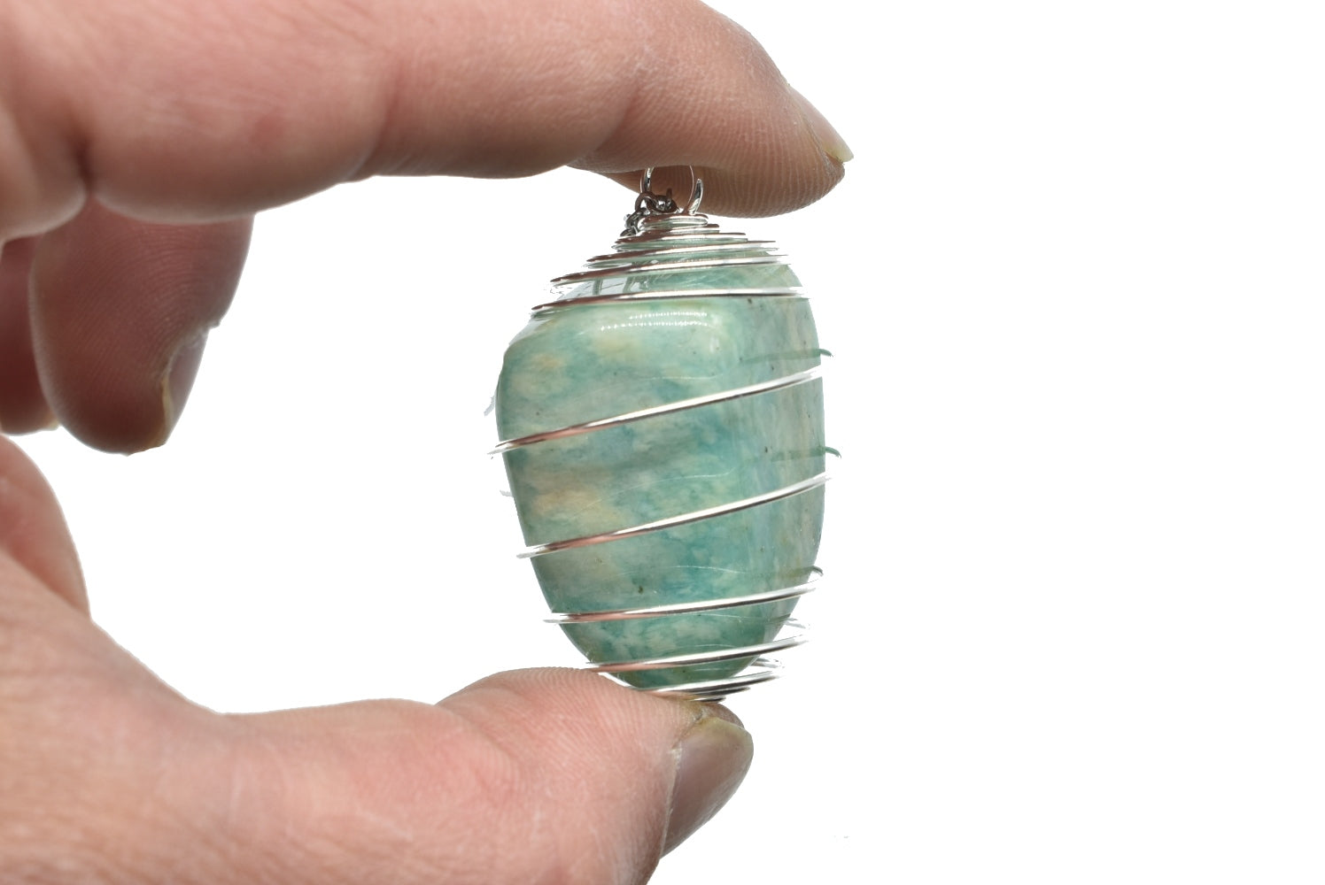 Amazonite stone pendant