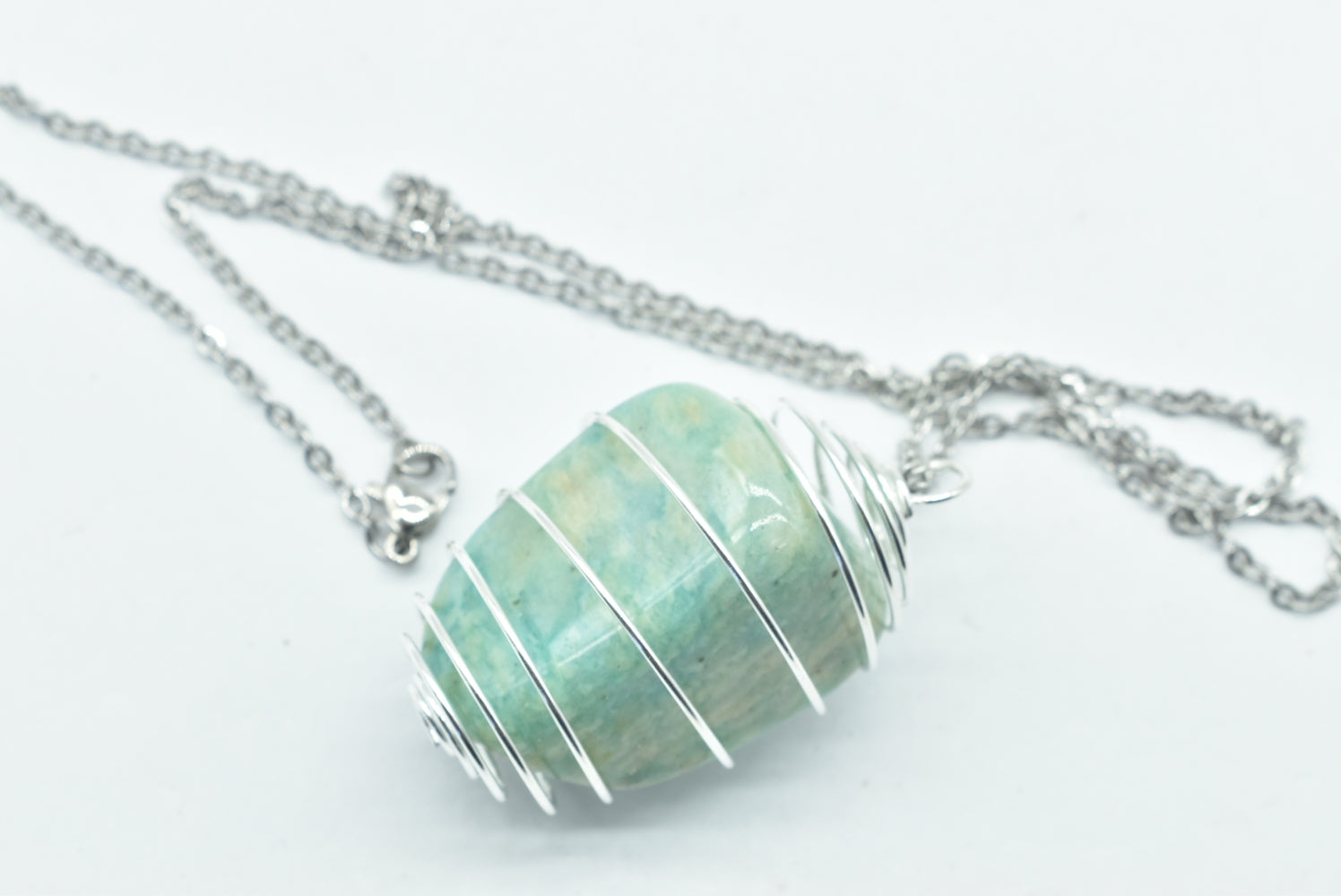 Amazonite stone pendant