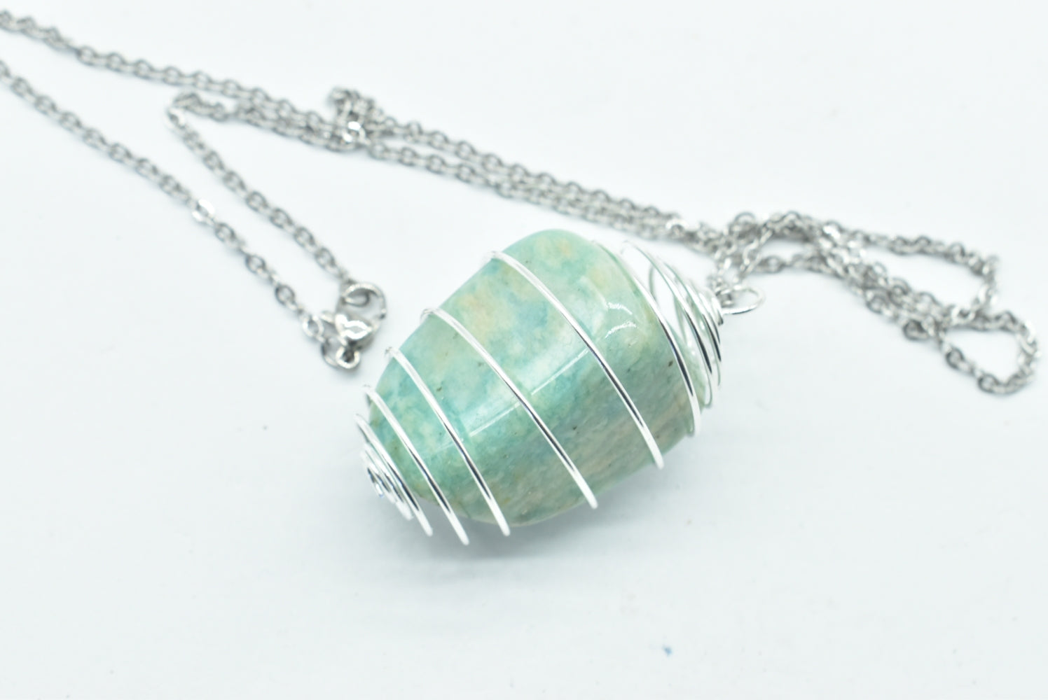 Amazonite stone pendant