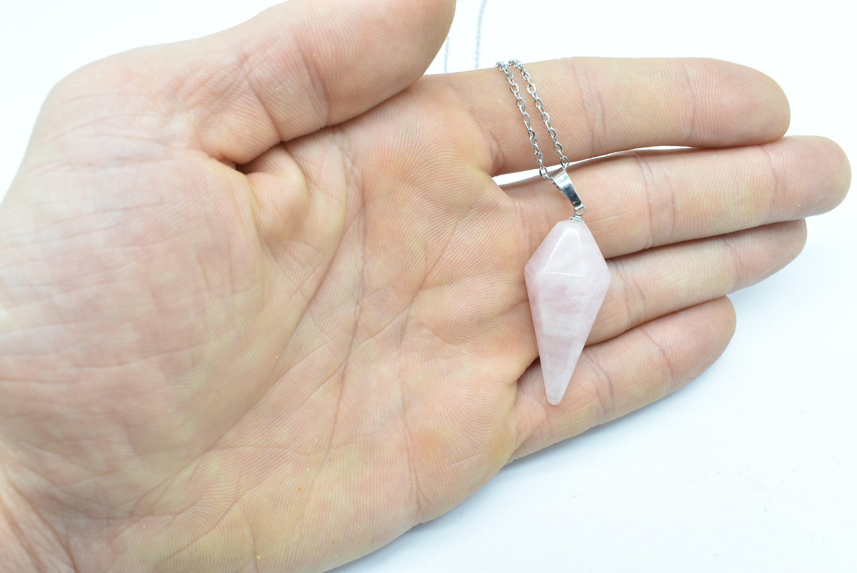 Rose Quartz Pendulum Pendant