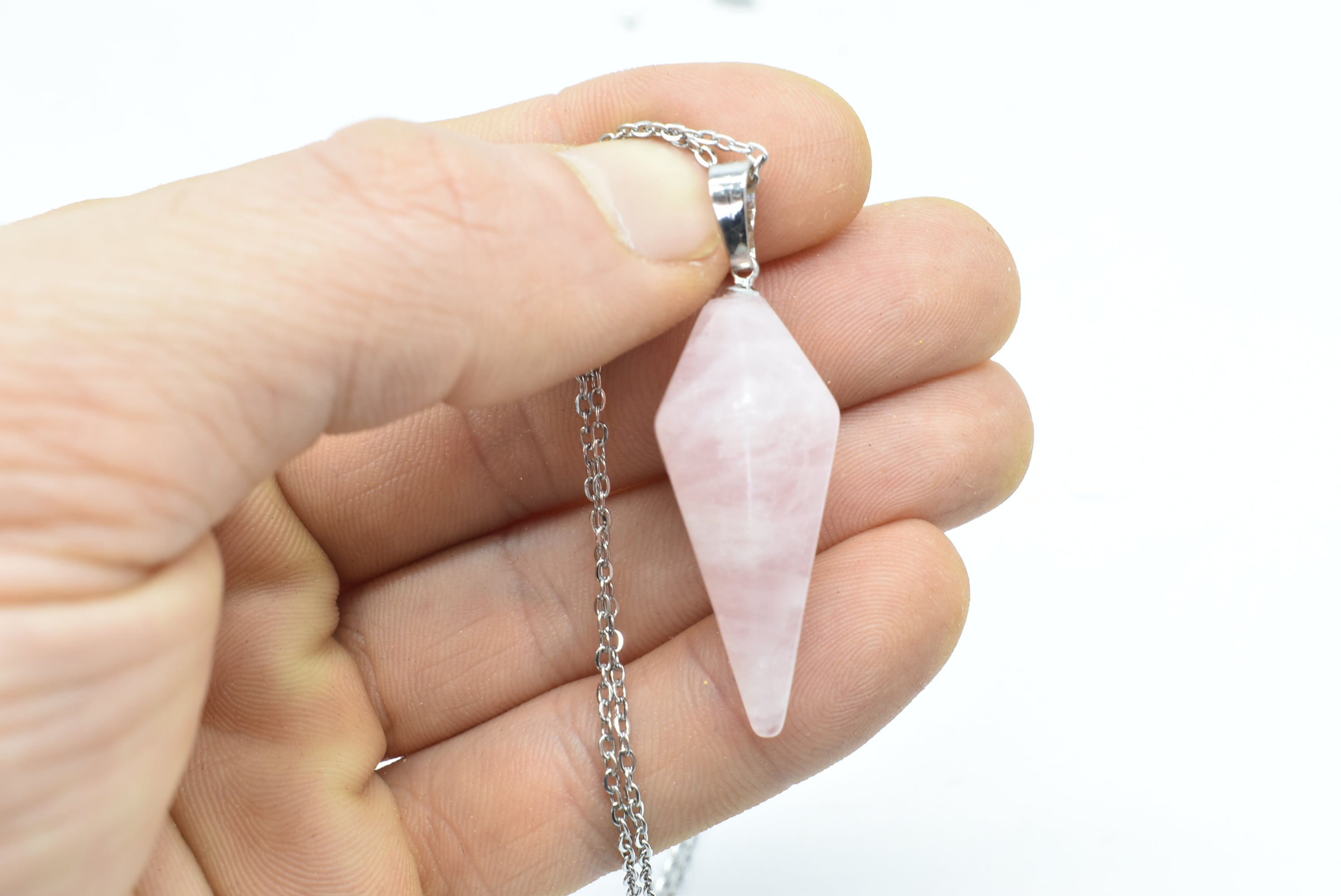 Rose Quartz Pendulum Pendant