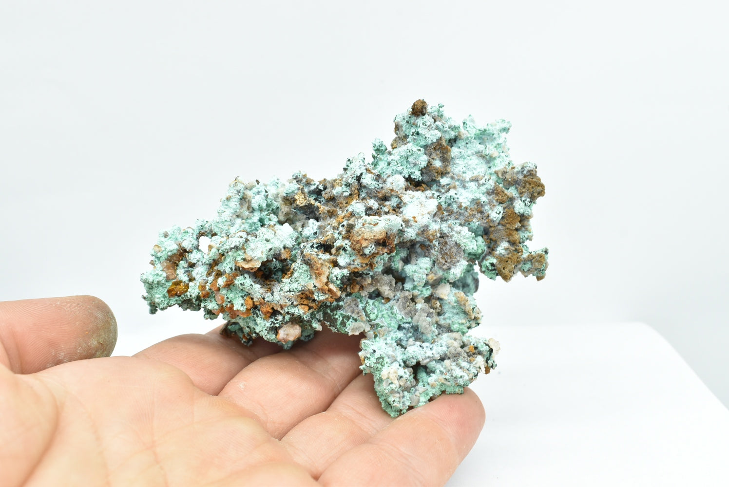 Copper with green oxidation