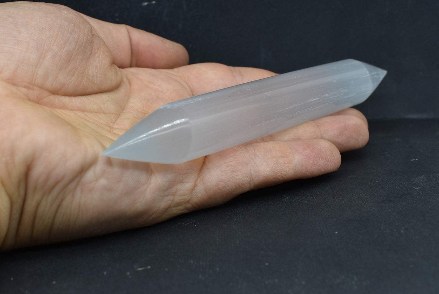 Biterminara tip of Selenite 15.5 cm