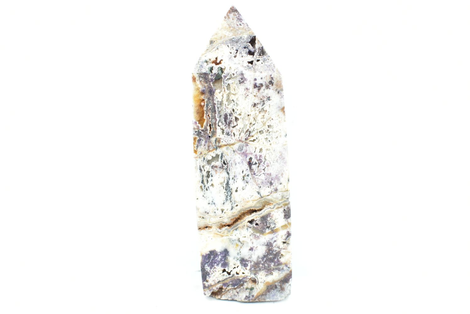 Obelisco di Calcedonio con Sfalerite 8.2 cm