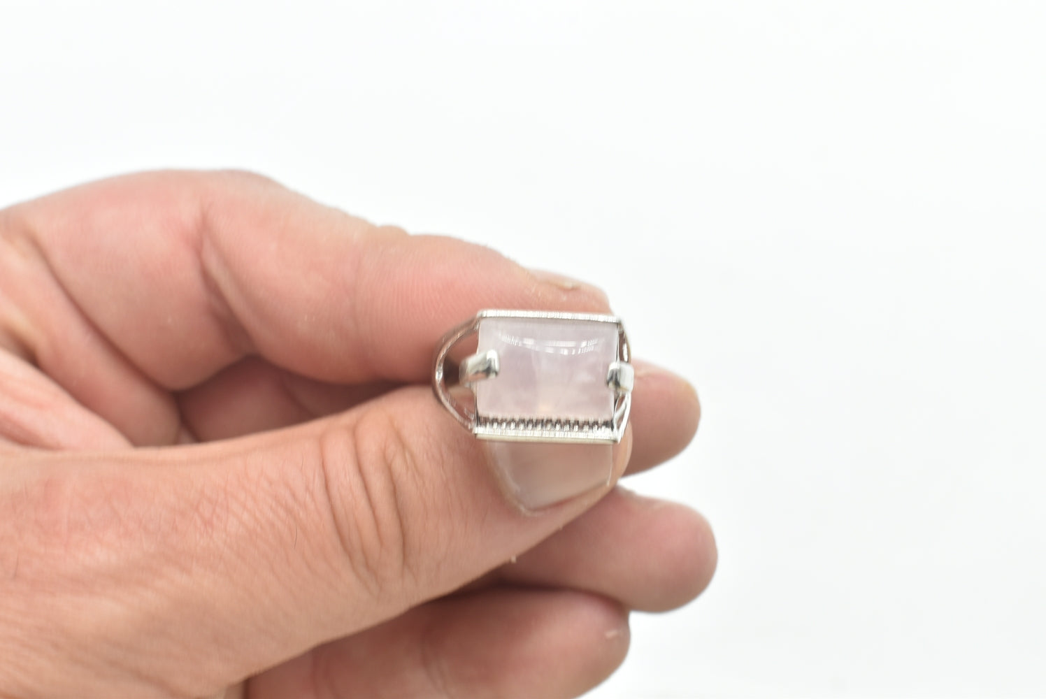 Ring with Rose Quartz Stone