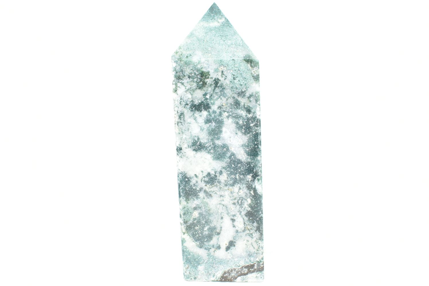 Moss Agate Obelisk 10.1 cm