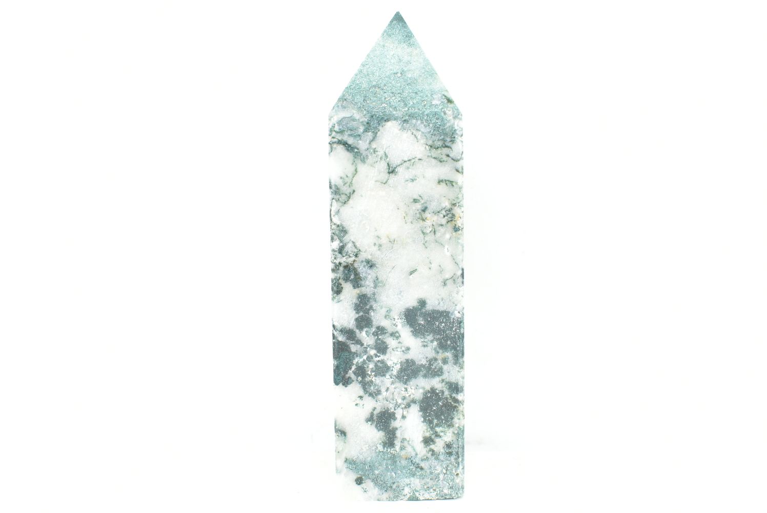 Moss Agate Obelisk 10.1 cm