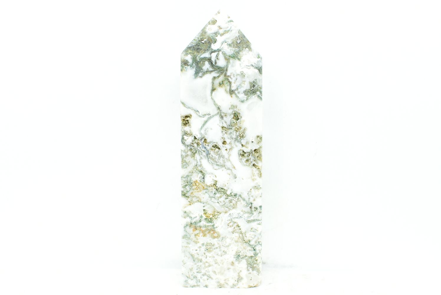 Moss Agate Obelisk 10.4 cm