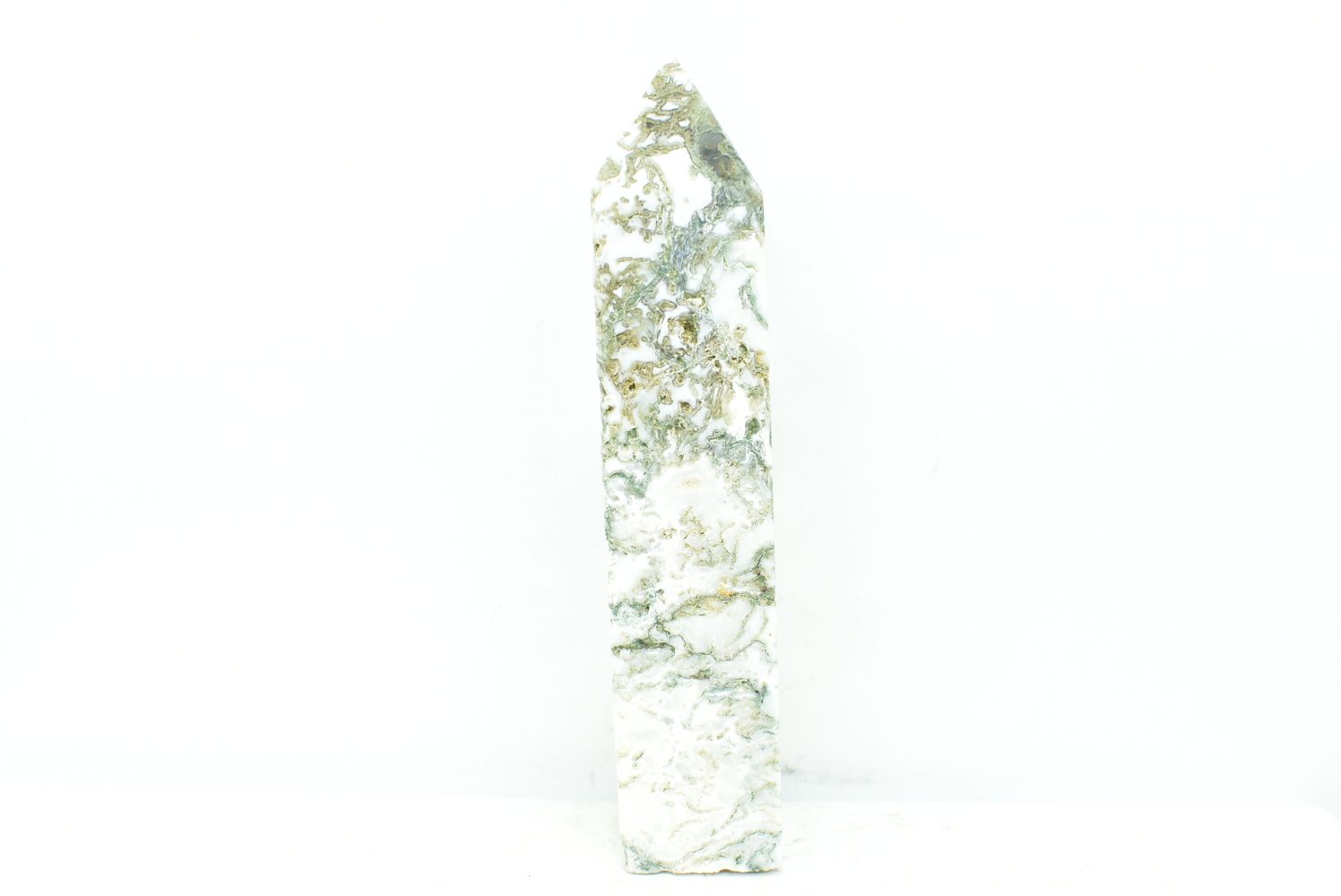 Moss Agate Obelisk 10.4 cm