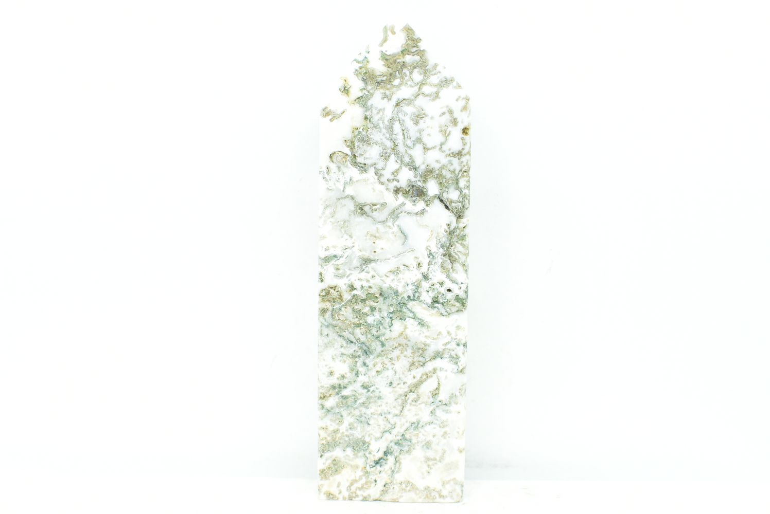 Moss Agate Obelisk 10.4 cm